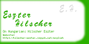 eszter hilscher business card